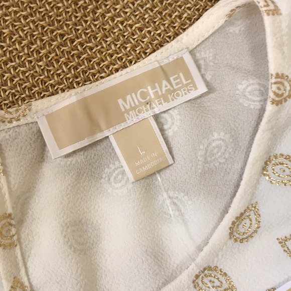 NWT Michael Kors Smocked Waist Top - Picture 6 of 16